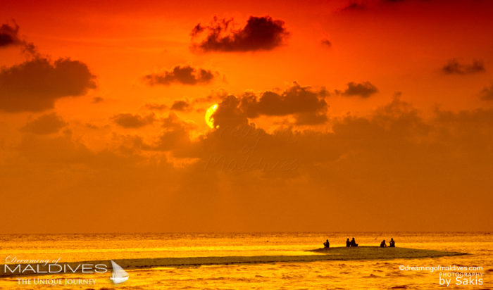 People Watching a Maldives Sunset