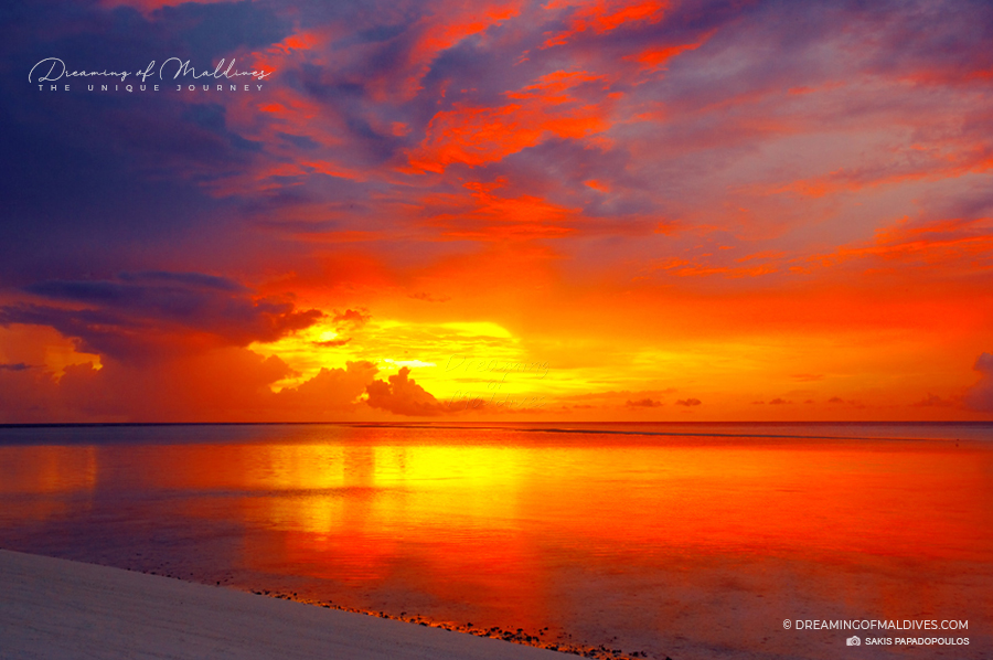 Maldives sunsets sky on fire