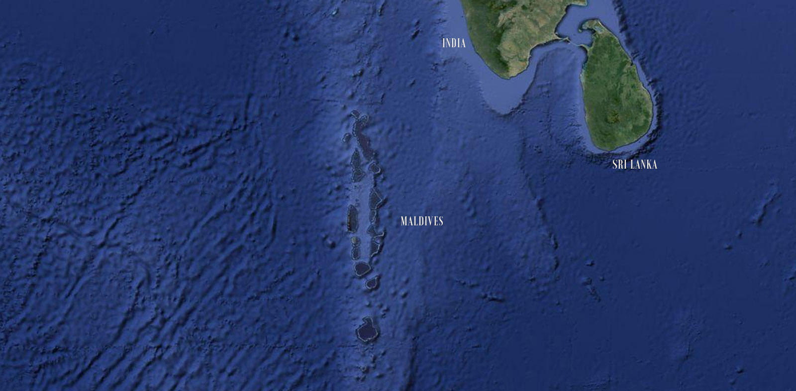 carte des maldives satellite
