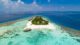 Mirihi Island small luxury boutique resort aerial