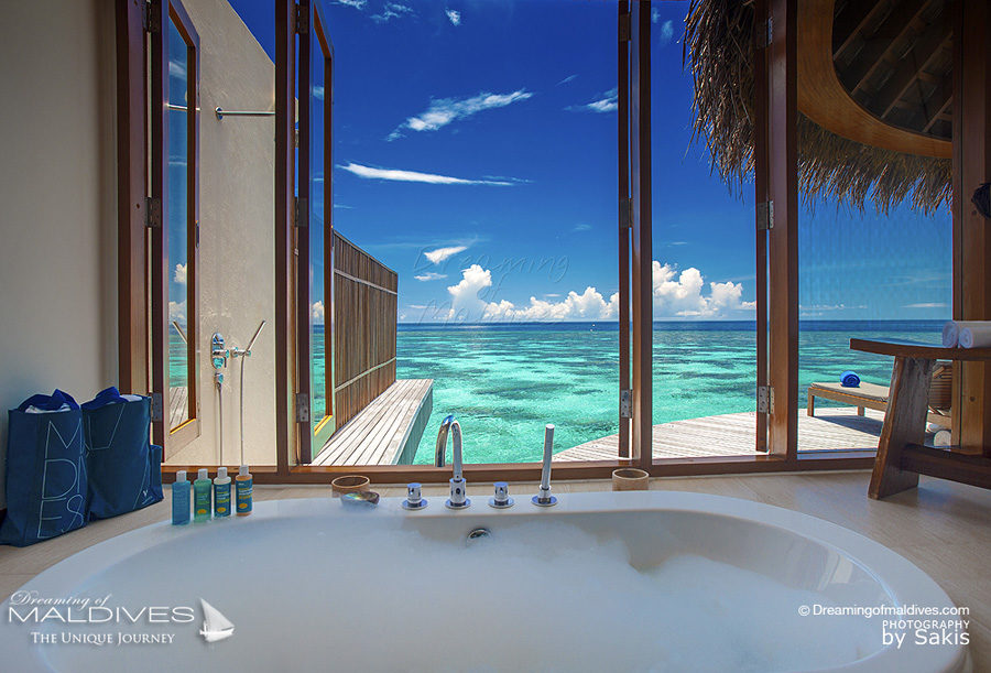 beautiful Hotel Bathroom at W Maldives