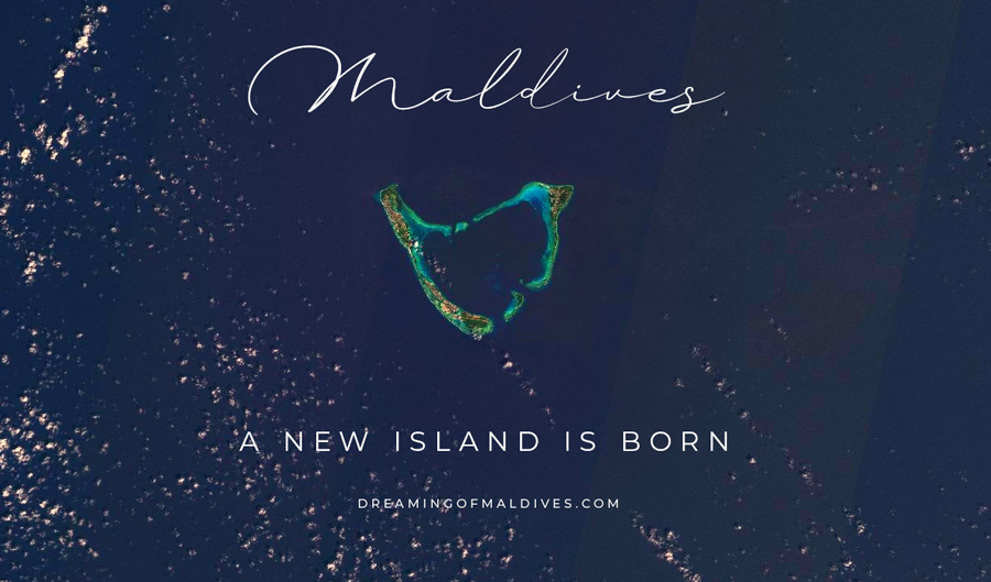 Birth of a new island in maldives