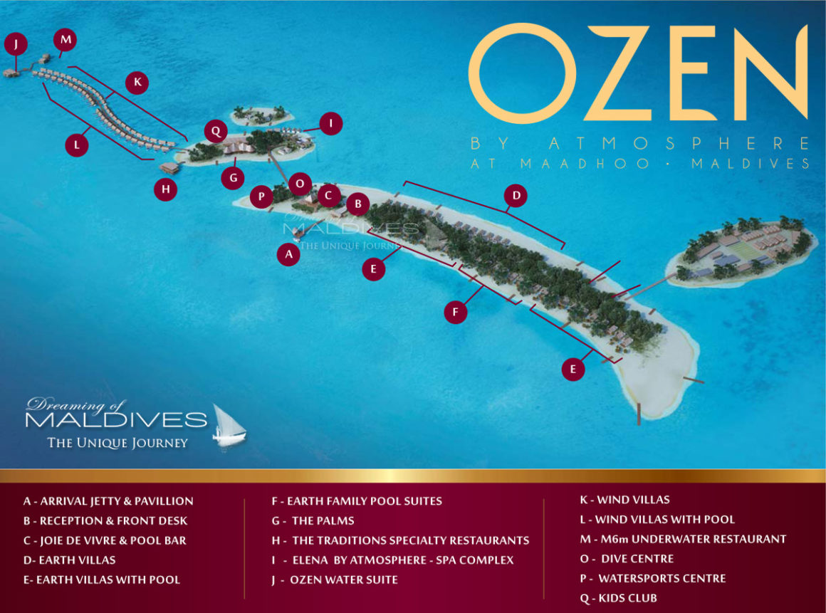 OZEN MAADHOO Ultra Luxury All Inclusive Resort Map