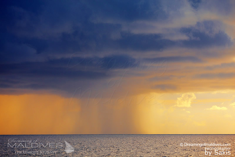 Maldives bad weather rain shower