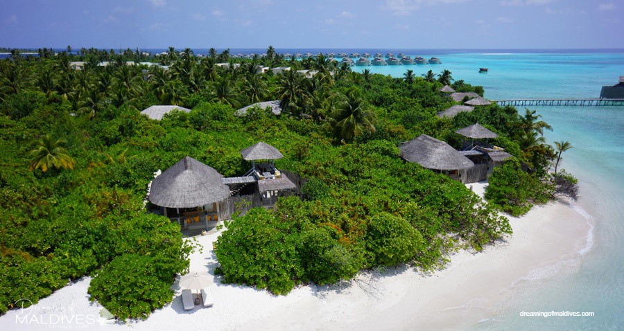 Senses Laamu Beach Villas Aerial View