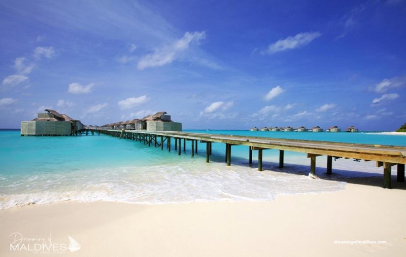 Six Senses Laamu jetty to water villas