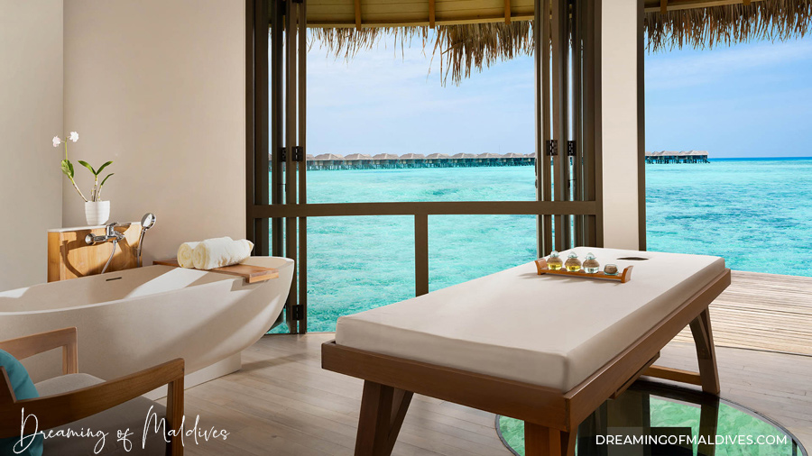 spa with lagoon views in Maldives Merana Spa at Vakkaru Maldives