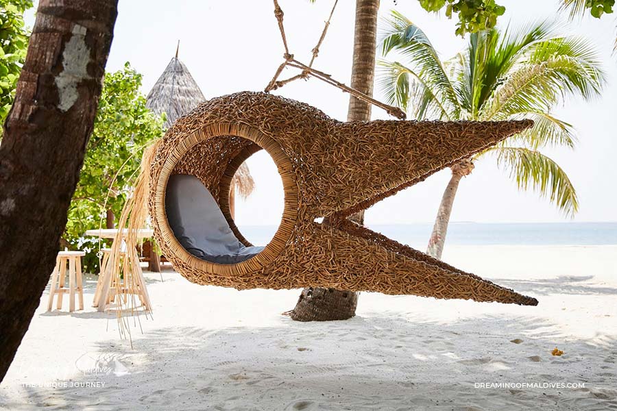 Joali Maldives the Heron Head Swing by Porky Hefer