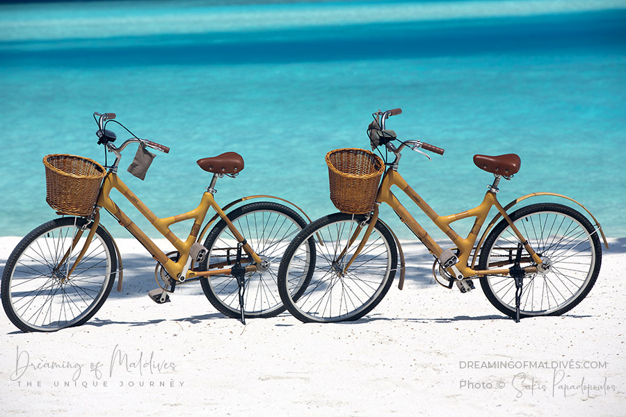 Bamboo bikes Gili Lankanfushi maldives