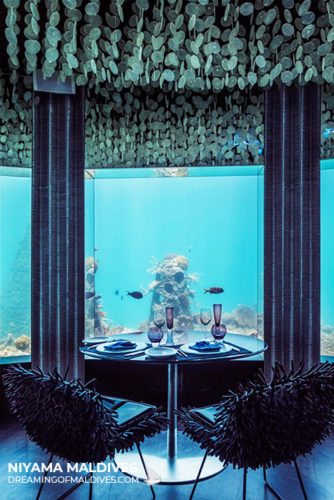SUBSIX underwater restaurant & bar at Niyama Maldives