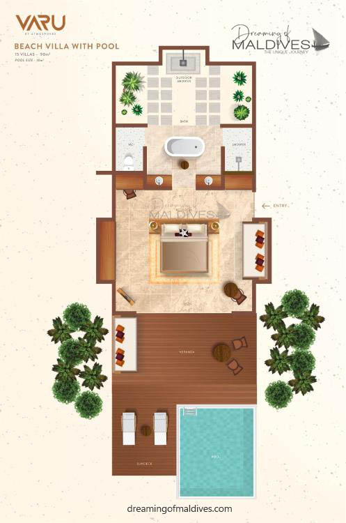 VARU by Atmosphere Beach Villa With Pool Floor Plan