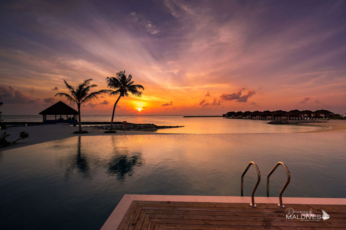 Varu by Atmosphere Resort Pool at Sunset