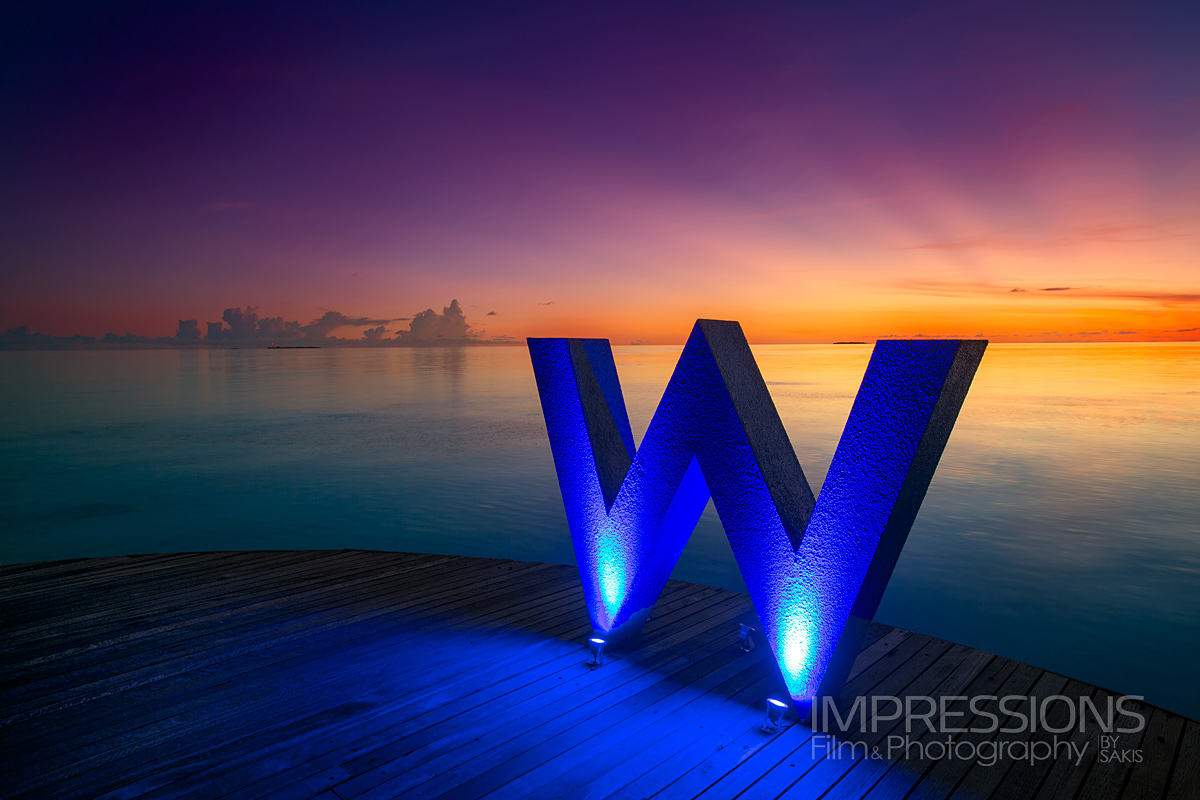 The emblematic W at Sunset W Maldives