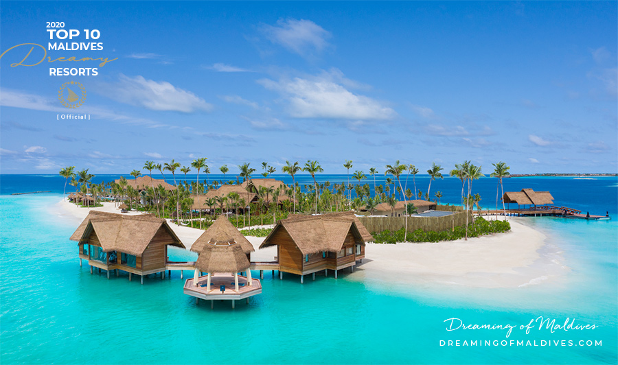 Waldorf Astoria Maldives Ithaafushi Aerial view