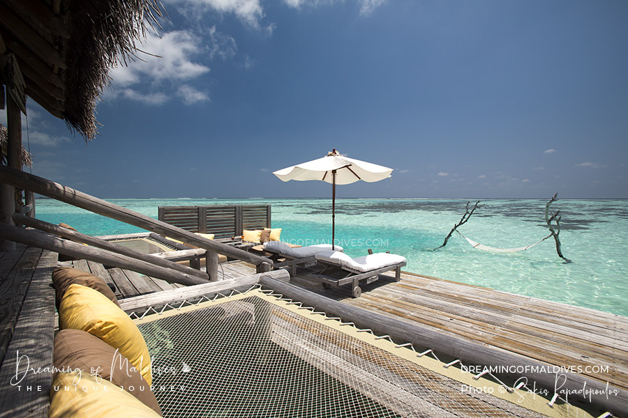 Deck lagoon private reserve Gili Lankanfushi Maldives