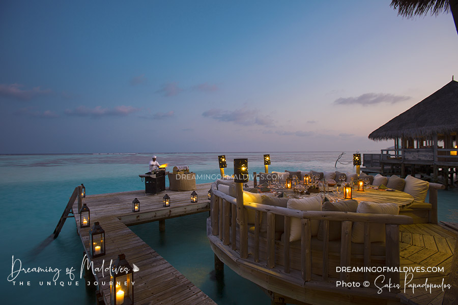 Barbecue on the deck with chef private reserve Gili Lankanfushi Maldives
