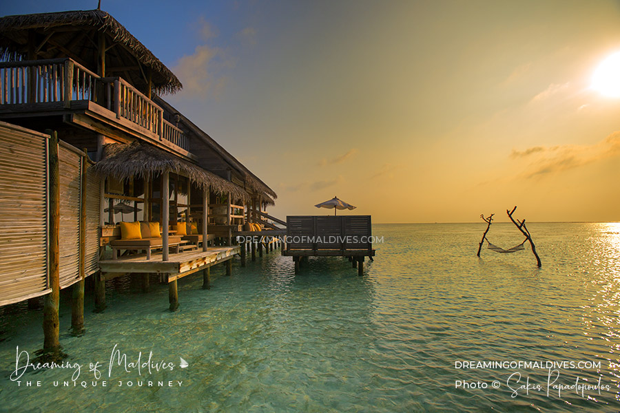 private reserve Gili Lankanfushi Maldives at sunsrise