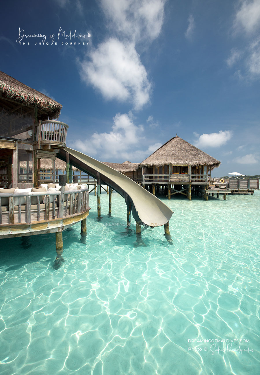 water slide private reserve Gili Lankanfushi Maldives