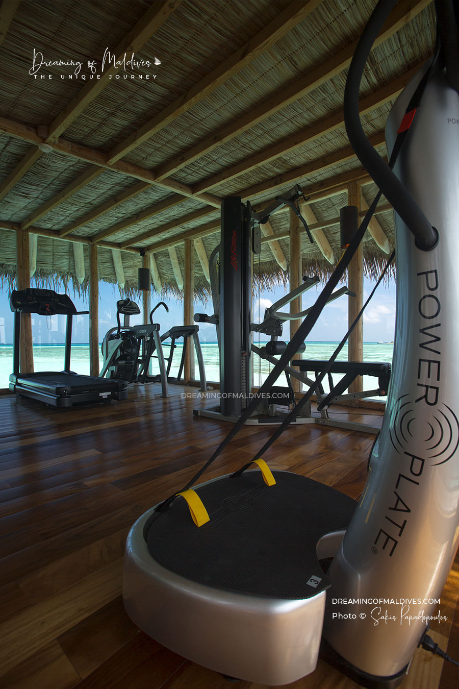 Power plate fitness room private reserve Gili Lankanfushi Maldives