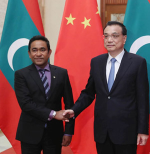 Pro-China president Yameen has developed strong relationship with Chinese.