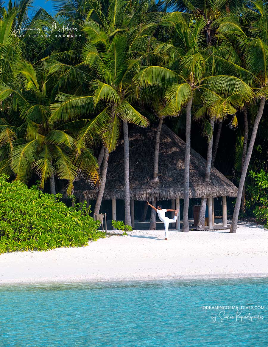 Yoga at Gili Lankanfushi's Beach Yoga Pavilion